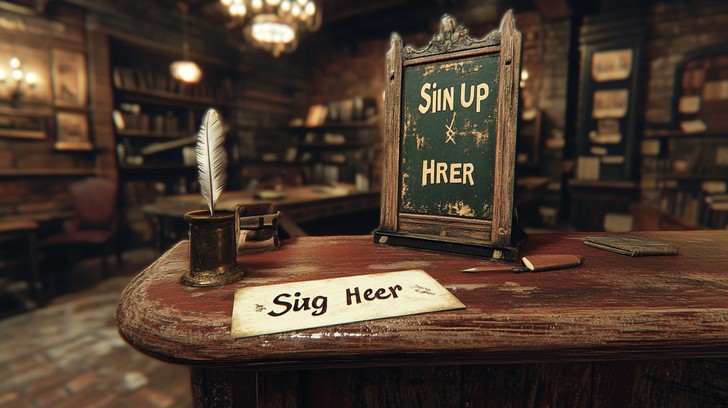 Retro Registration Free Vintage Registration Desk Image - Vintage, Quill, Inkpot ...