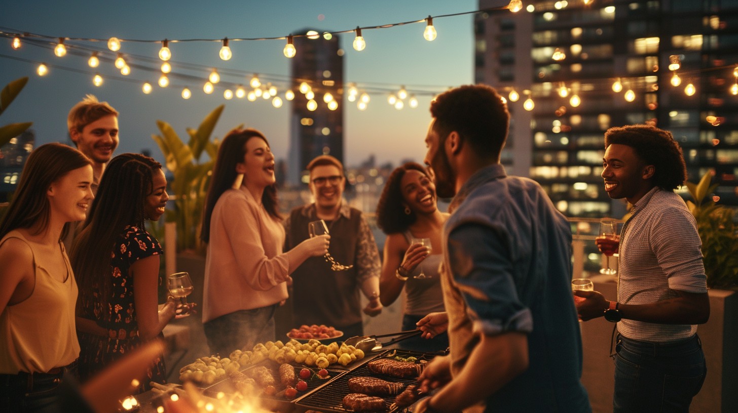 Open Rooftop Party Free Rooftop Party Fun Image - Rooftop, Friends, Barbecue | Download at ...