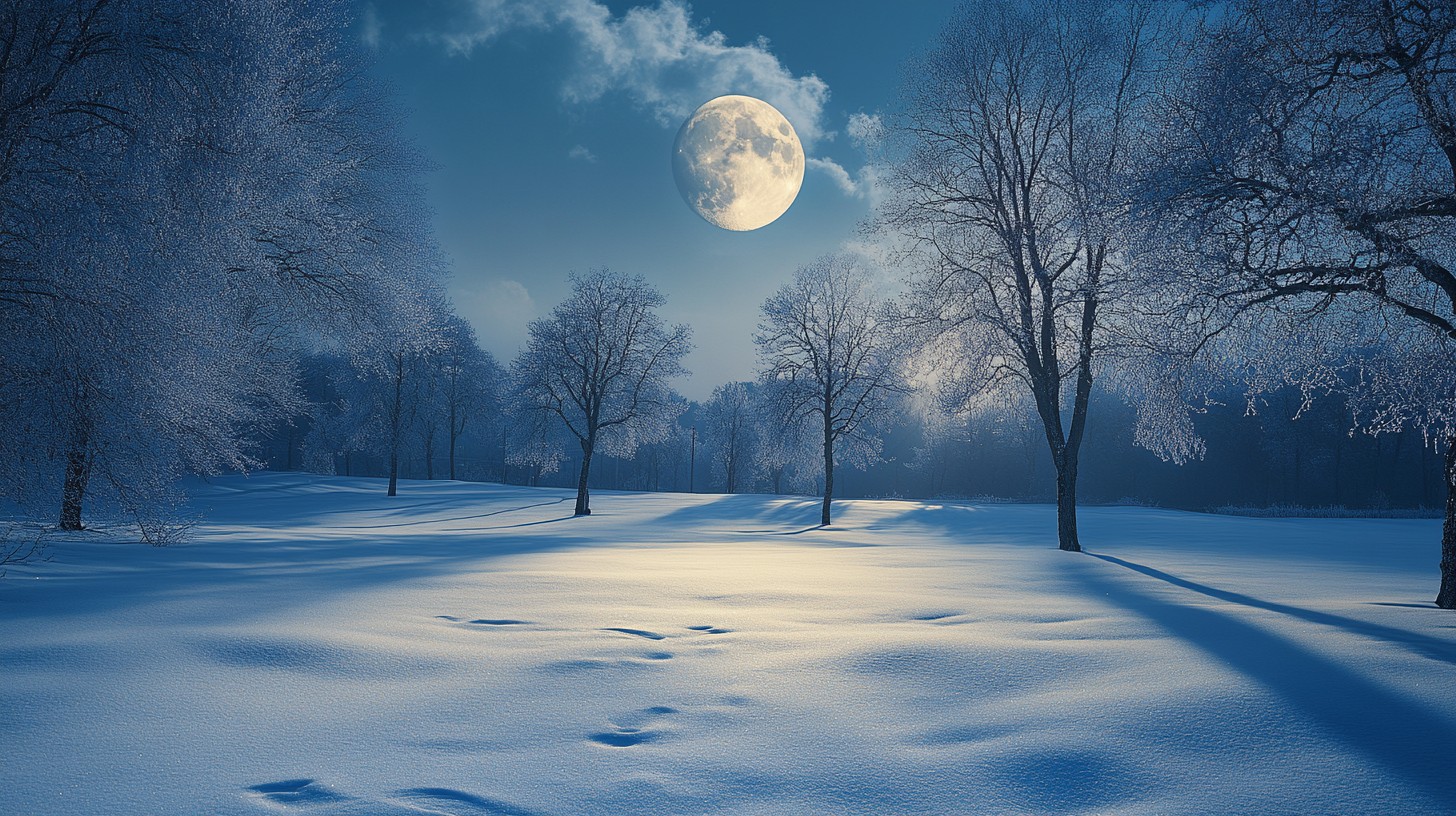 Free Moonlit Winter Night Image - Moonlight, Winter, Snow | Download at ...