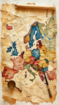 Free Vintage Map Display Image - Map, Vintage, Europe | Download at ...