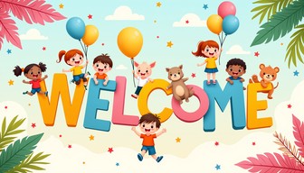 Free Colorful Welcome Celebration Image - Welcome, Children, Cartoon ...