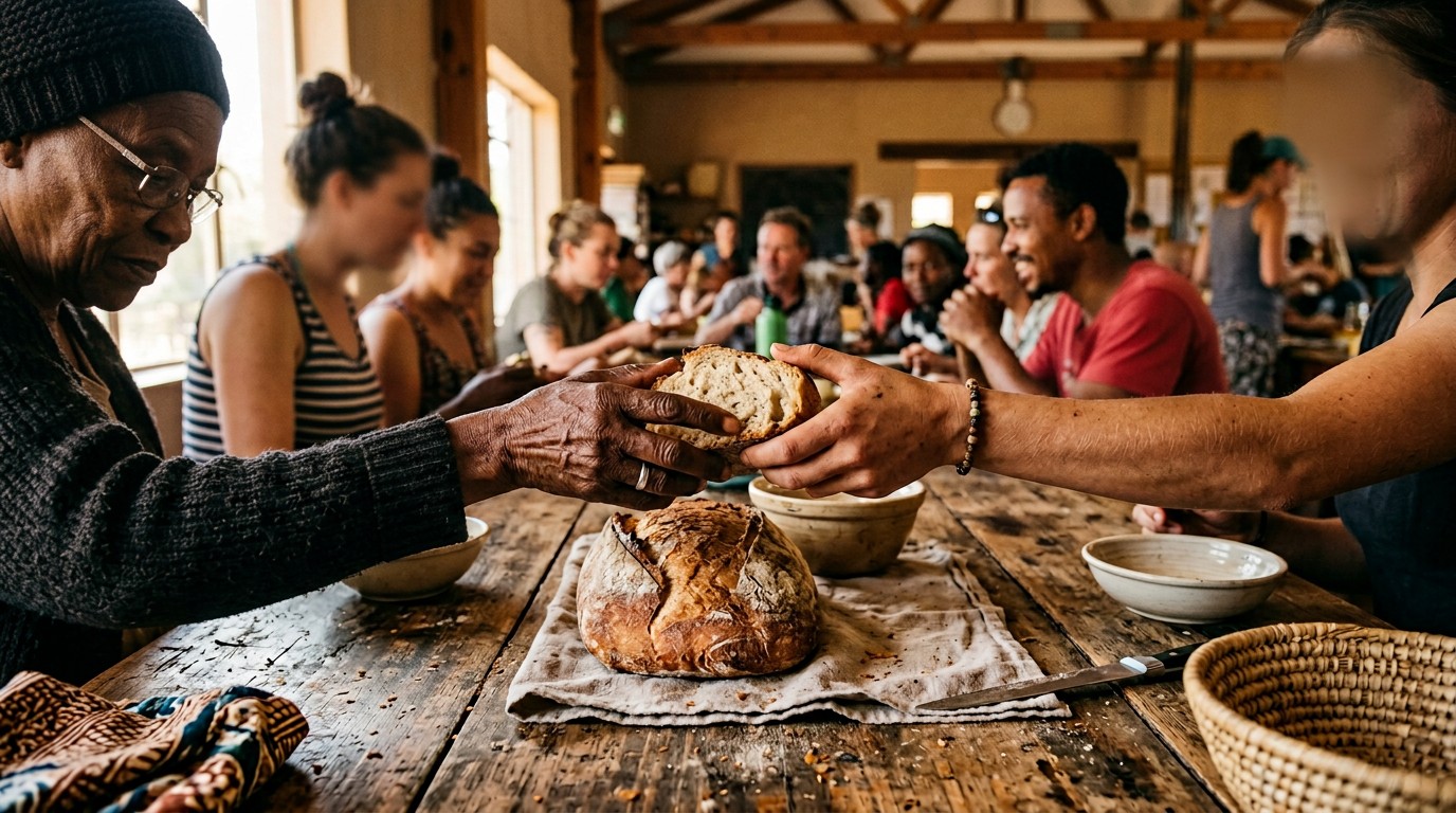 Free Breaking Bread Together Image - Community, Bread, Sharing ...