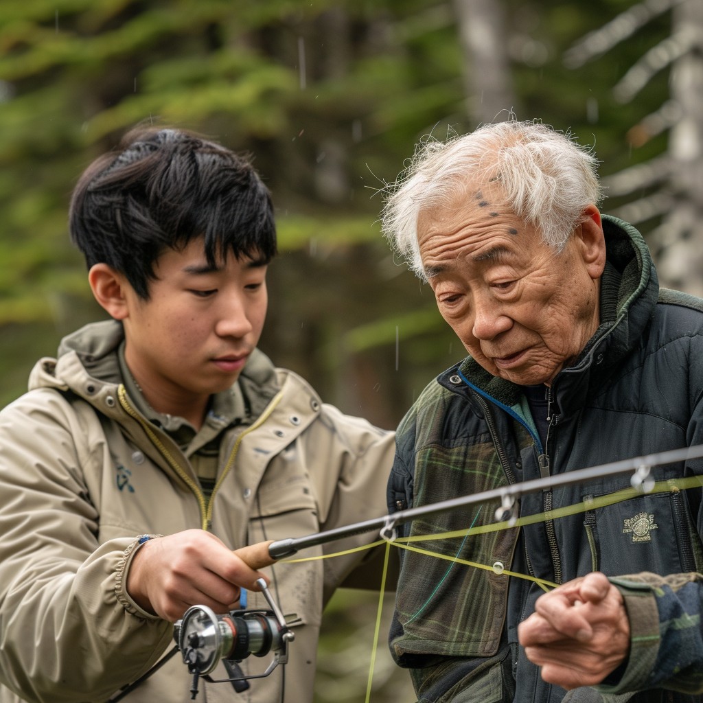 Learning Fishing Free Fishing Lesson Together Image - Fishing, Learning, Family ...