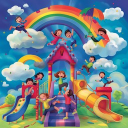 Free Vibrant Playground Fun Image - Children, Playground, Colorful ...