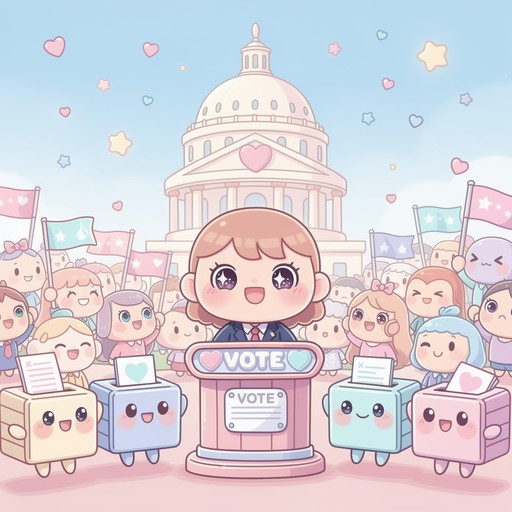 Cute Voting Roster Free Cute Voting Celebration Image - Kawaii, Chibi, Illustration ...