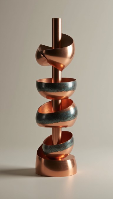 Free Copper Geometric Sculpture Image | Download at StockCake