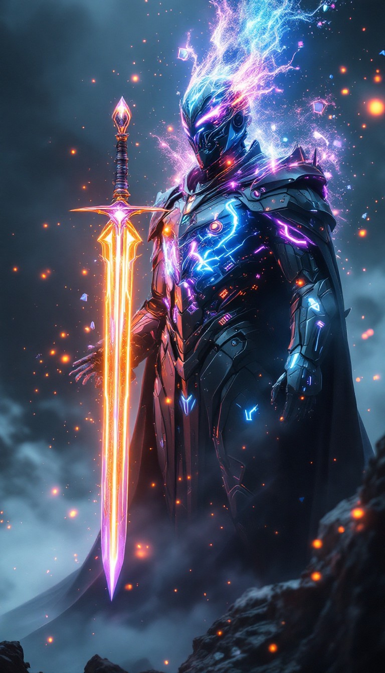 Free Digital Knight Rising Image - Cyberpunk, Knight, Warrior ...