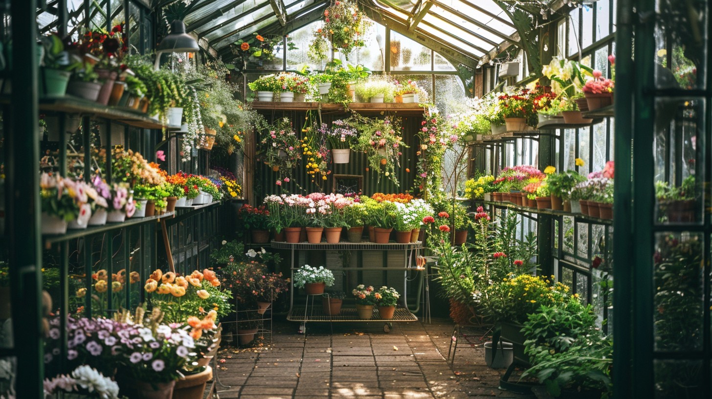 Free Lush Greenhouse Interior Photo - Greenhouse, Plants, Flowers ...