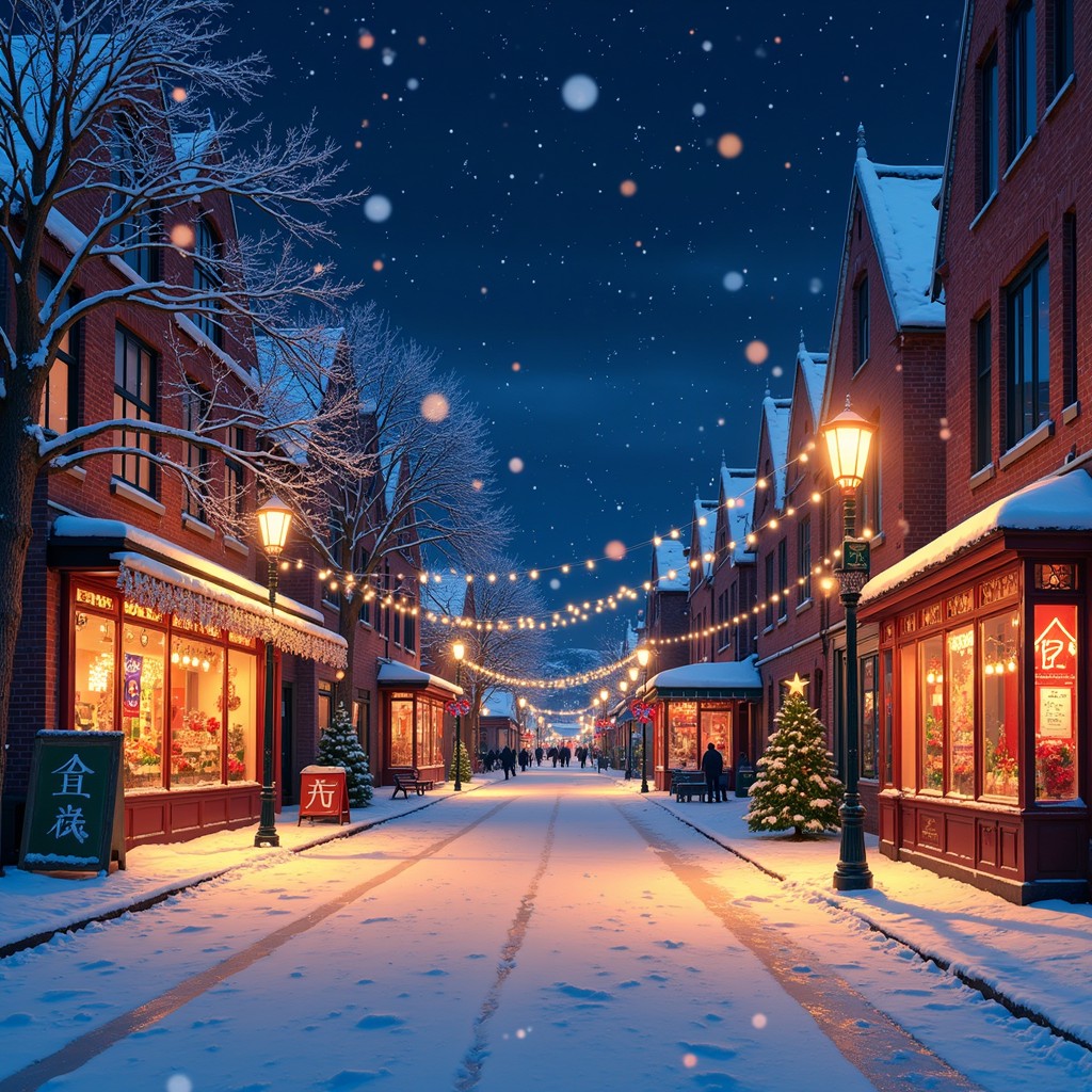 Free Magical Winter Street Image - Christmas, Winter, Snow | Download ...