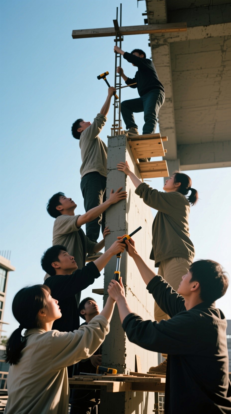 Free Building Together Upward Photo - Teamwork, Collaboration ...