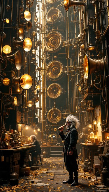 Steam Punk Sound Machine Free Steampunk Cave Laboratory Image - Steampunk, Inventor, Waterfall ...
