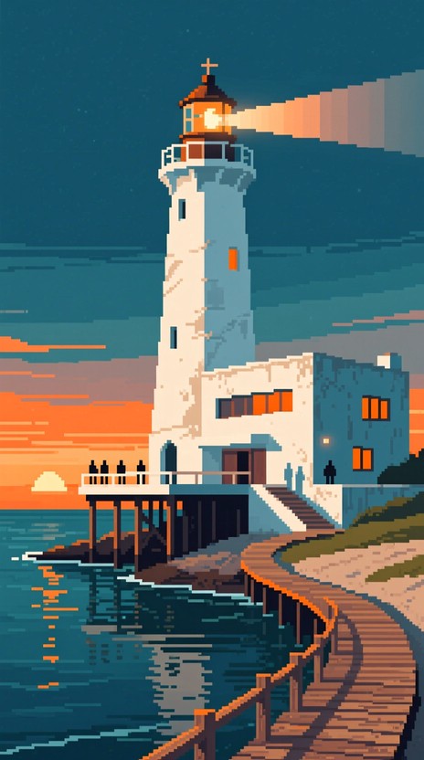 Free Pixelated Coastal Beacon Image - Lighthouse, Pixel, Museum ...