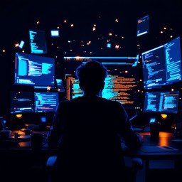 Free Digital Night Coder Image - Programmer, Coder, Developer ...