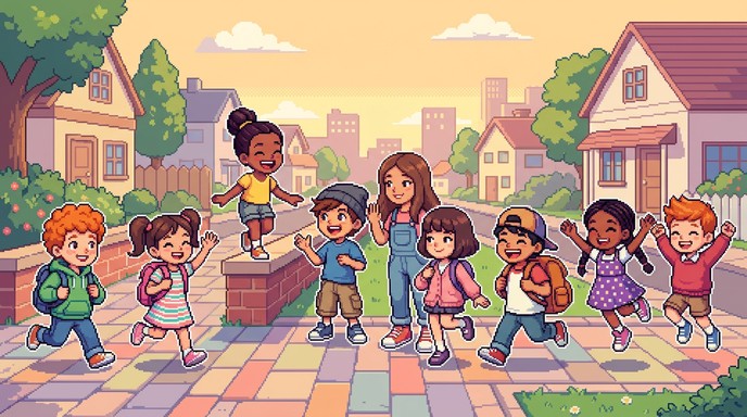 Free Pixel Kids Playing Image - Pixelart, Children, Sprites | Download ...