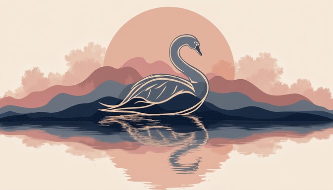 Menu Backdrop Swan Free Elegant Swan Silhouette Image - Swan, Minimalist, Silver ...