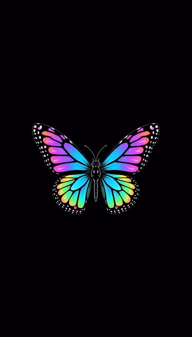 Download Prismatic Pixel Wings Image - Butterfly, Pixelart, Colorful ...