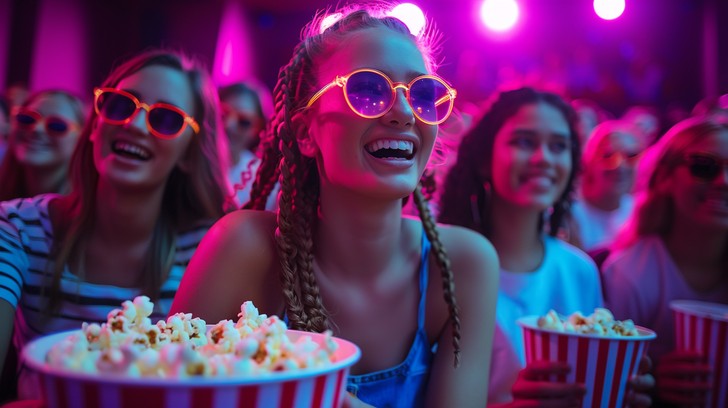 Happy Viewing Free Joyful Movie Experience Image - Cinema, Audience, Friends ...