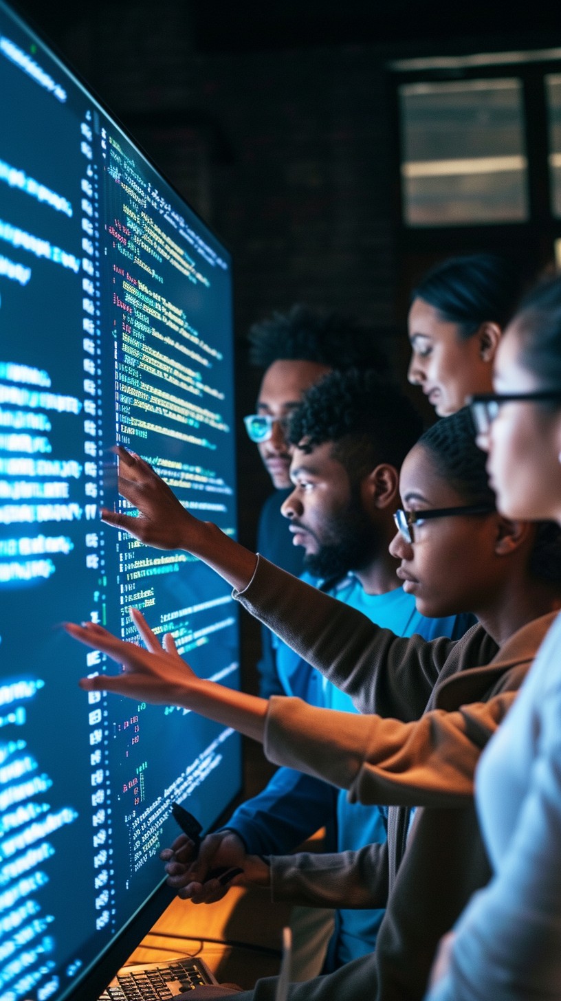 Free Team Analyzing Code Image - Technology, Coding, Teamwork ...