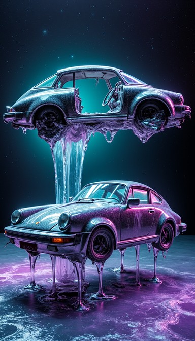 Free Liquid Metal Porsche Image | Download at StockCake