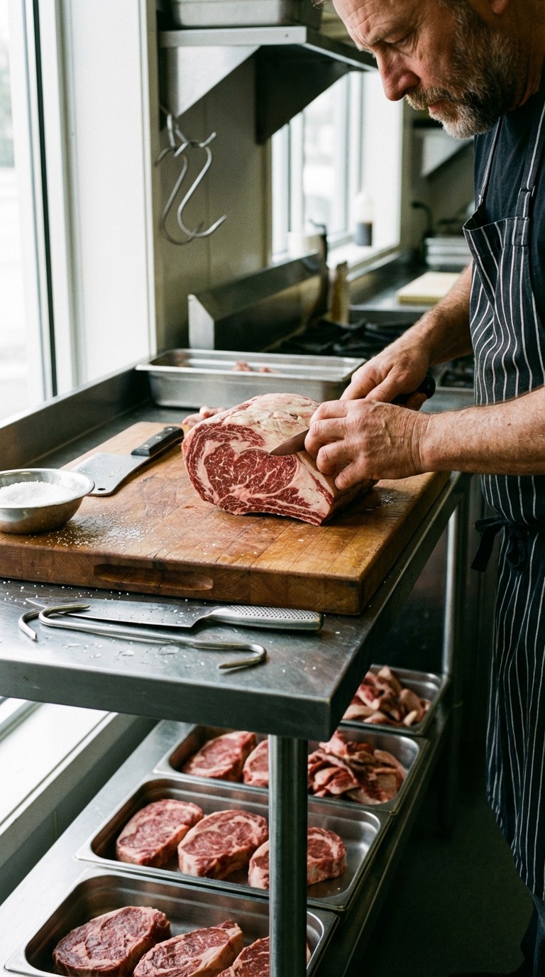 Free Butcher Preparing Beef Image - Butcher, Beef, Meat | Download at ...