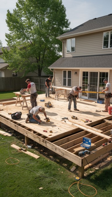 Disaster Decks Free Deck Repair Underway Image - Construction, Deck, Repair | Download ...