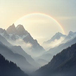 Free Misty Mountain Rainbow Image - Mountains, Rainbow, Mist | Download ...