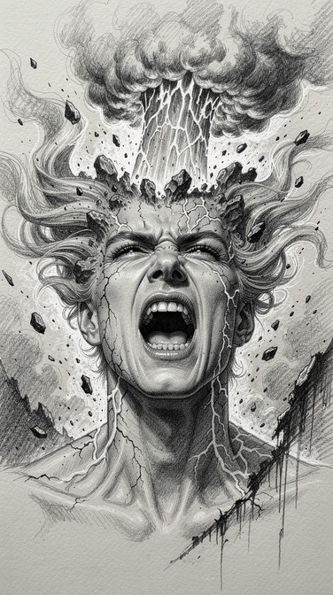 Emotion Rough Free Volcanic Emotional Eruption Image - Graphite, Portrait, Scream ...