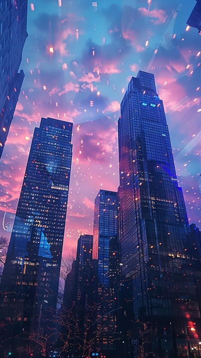 Free Twilight Urban Skyline Image - Skyscrapers, Twilight, City ...