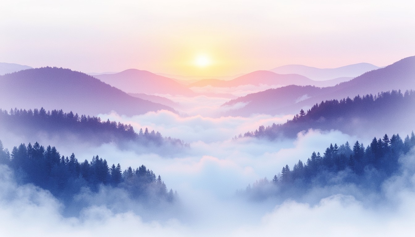 Free Misty Mountain Dawn Image - Mountains, Mist, Sunrise | Download at ...