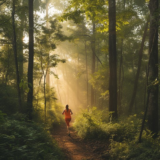 Free Morning Jog Serenity Image - Sunrise, Forest, Running | Download ...