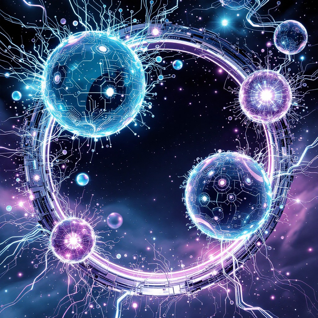 Free Cosmic Tech Spheres Image - Cyberpunk, Technological, Space ...