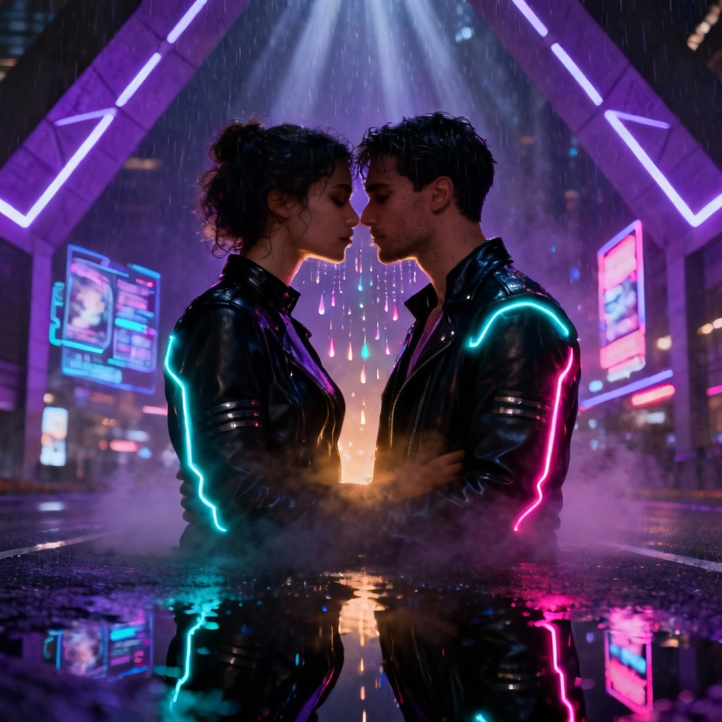 Free Cyberpunk Romance Night Image - Cyberpunk, Romance, Couple ...