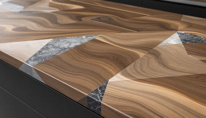 Free Luxury Material Fusion Image - Walnut, Marble, Steel | Download at ...