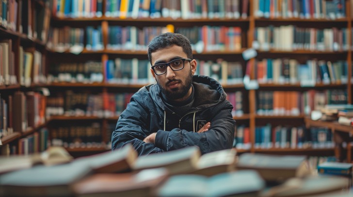 Free Man in Library Image - Man, Library, Books | Download at StockCake