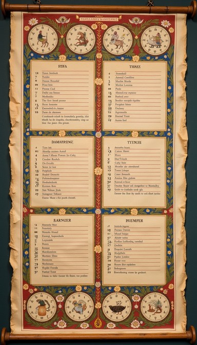 Scroll Schedule Free Illuminated Schedule Scroll Image - Calendar, Manuscript ...