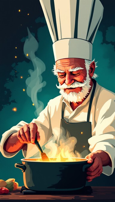 Free Wise Chef Cooking Image - Chef, Cooking, Pixel | Download at StockCake