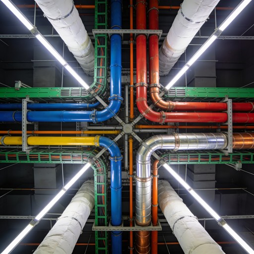 Free Colorful Pipe Intersection Image - Infrastructure, Pipes ...