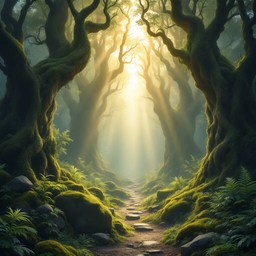 Free Enchanted Forest Path Image - Forest, Pathway, Sunbeams | Download ...
