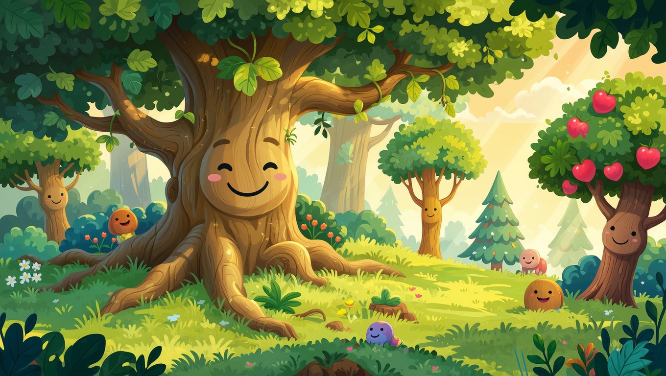 Free Magical Forest Friends Image - Illustration, Forest, Trees ...