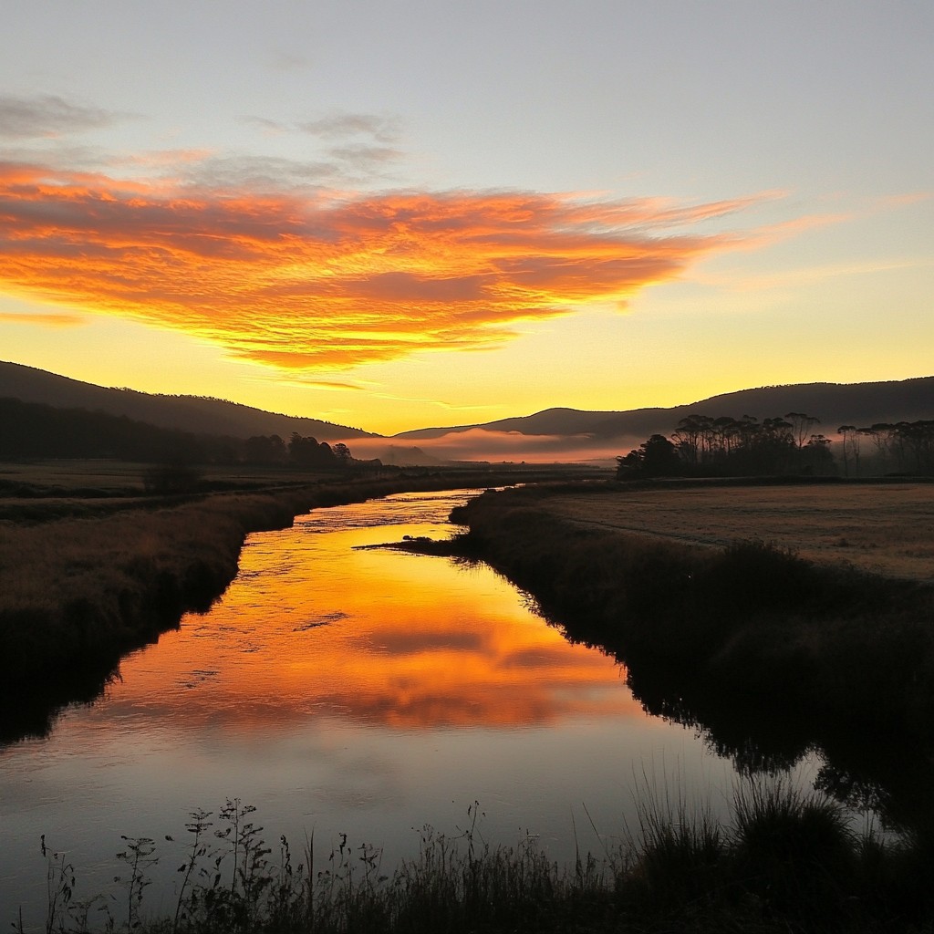 Free Sunset over river Image - Sunset, River, Landscape | Download at ...