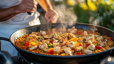 Free Sizzling Paella Cooking Image - Cooking, Chef, Paella | Download ...