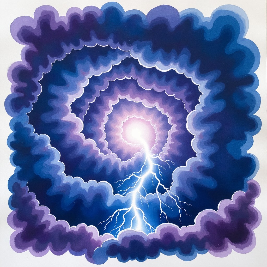 Free Electric Storm Spiral Image - Watercolor, Vortex, Lightning ...