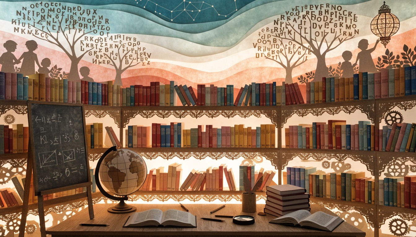 Free Layered Library Magic Image - Diorama, Papercraft, Library ...