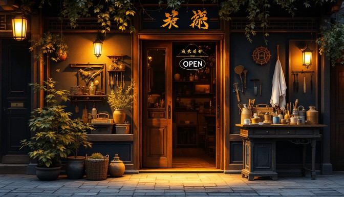 Free Cozy Shop Entrance Image - Storefront, Lantern, Entrance ...