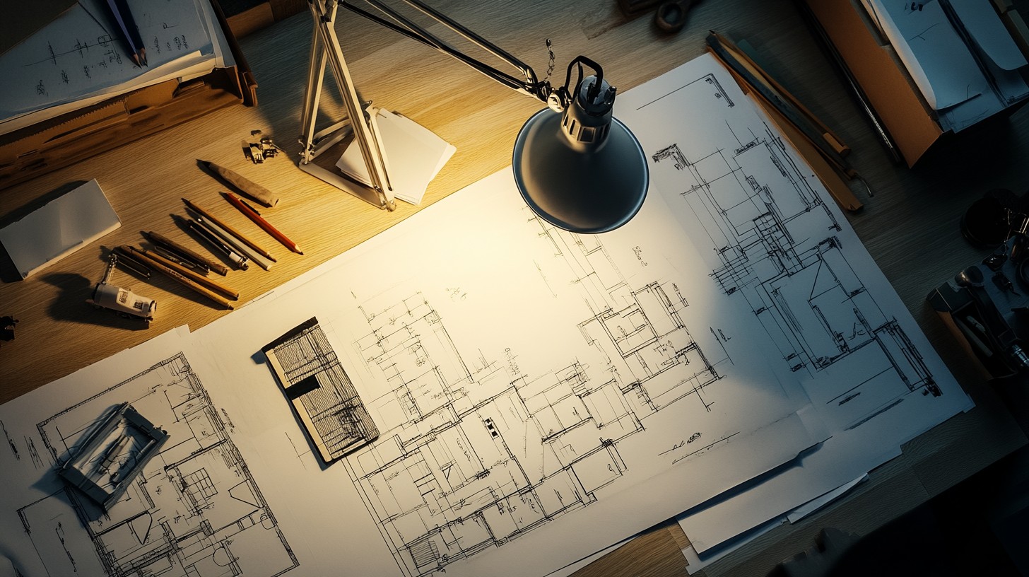 Free Architect's Workspace Overview Image - Architecture, Blueprints ...
