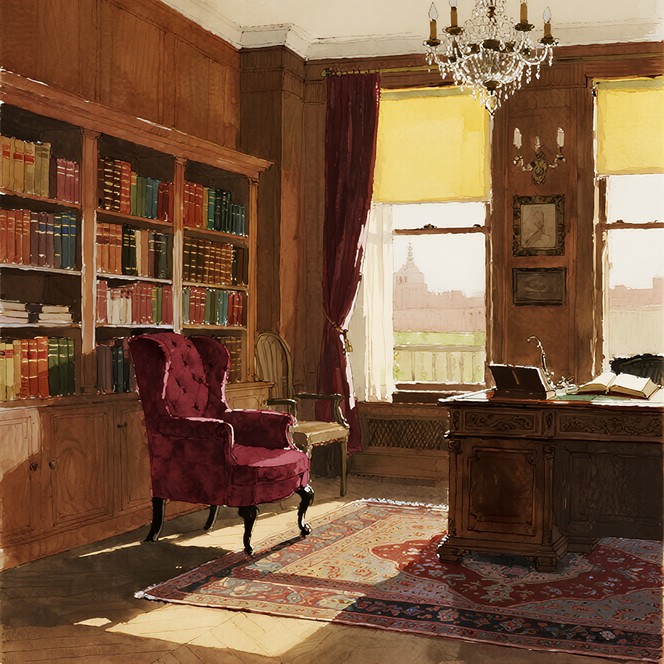 Library Corner Background Free Classic Library Corner Image | Download at StockCake