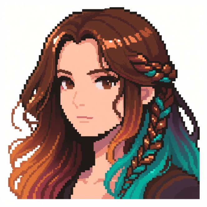 Free Fiery Pixel Portrait Image - Redhead, Pixelart, Auburn | Download ...