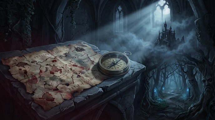 Free Cursed Map Journey Image - Map, Compass, Gothic | Download at ...