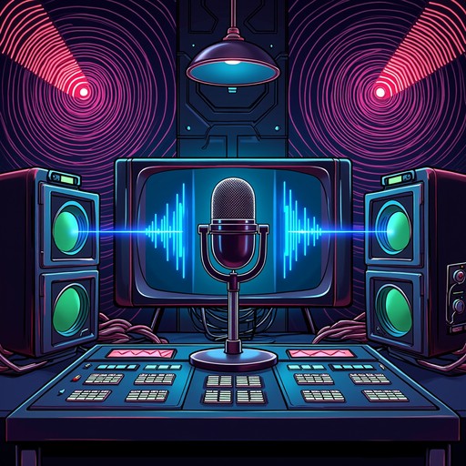 Free Neon Audio Command Image - Broadcasting, Anime, Microphone ...