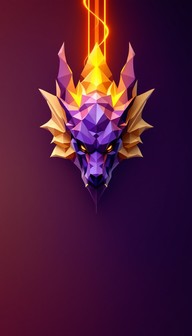 Free Geometric Dragon Ascends Image - Dragon, Geometric, Purple ...